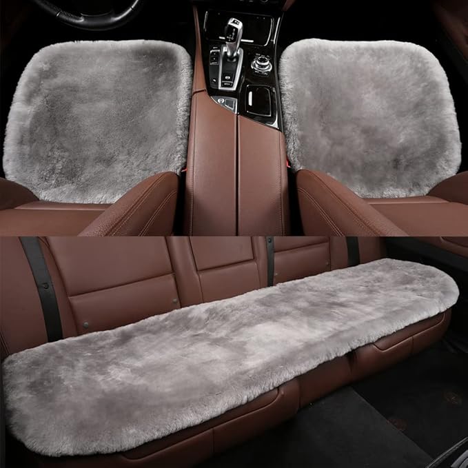 LLB Genuine Sheepskin Car Seat Cushion Seat Covers by LLB