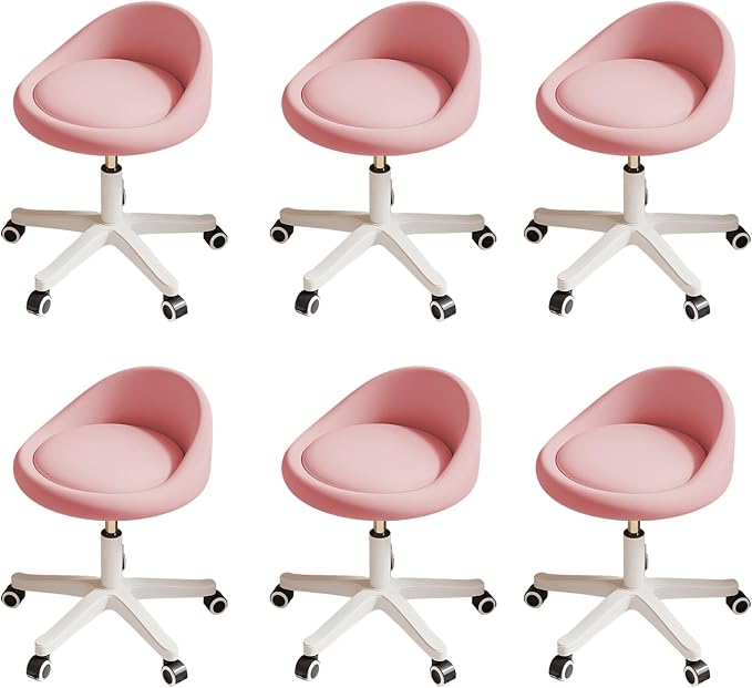 Rolling Stool Set of 6 Rolling Hydraulic Salon Stool by Walktory