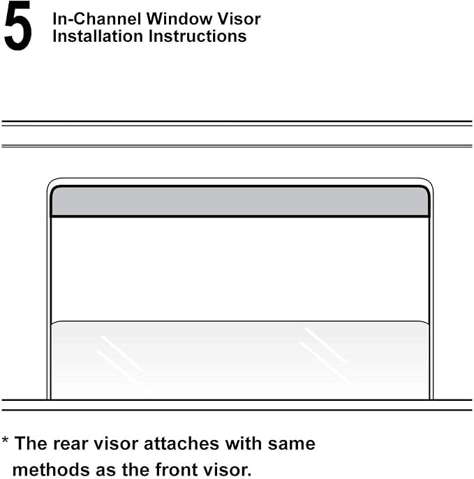 2pcs Compatible With 93-11 Ranger In Channel Style Sun Rain Guard Durable Side - Image 7
