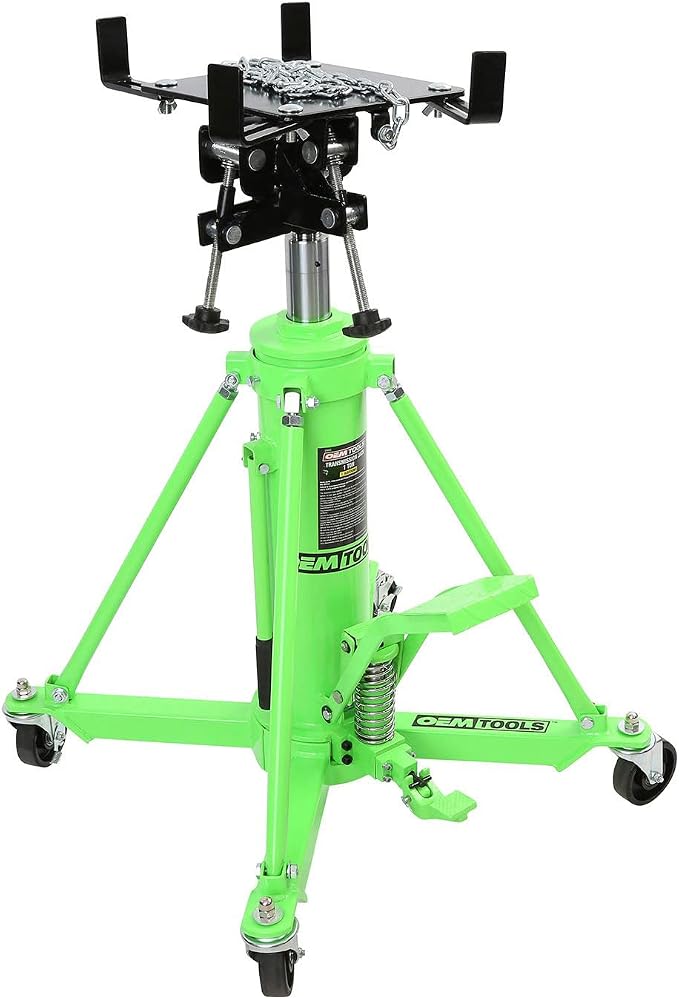 OEMTOOLS 26842 Transmission Jack, 1 Ton 2 Stage Telescoping High Lift, 37.5-76 by OEMTOOLS