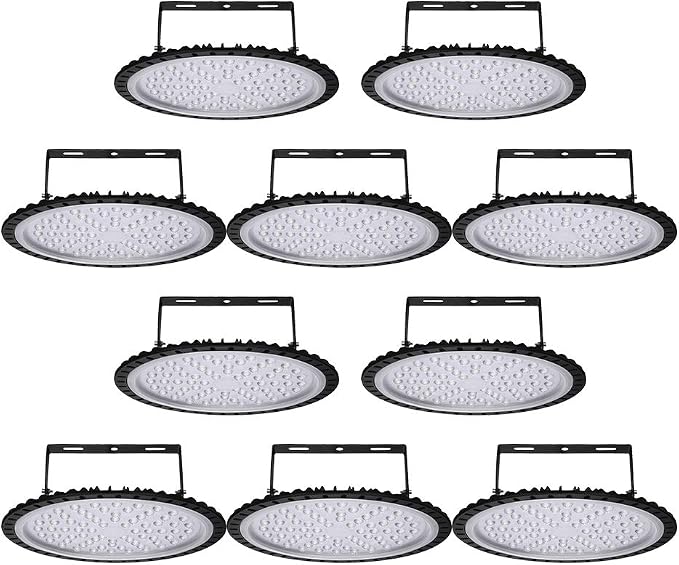 Viugreum 10 Pack 500W UFO LED High Bay Light, 50000LM 6500K Daylight White by Viugreum