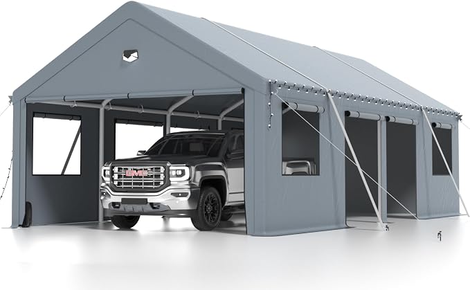 Carports 13X25 Heavy Duty, Portable Car Port Garage, Carport Canopy by Sannwsg