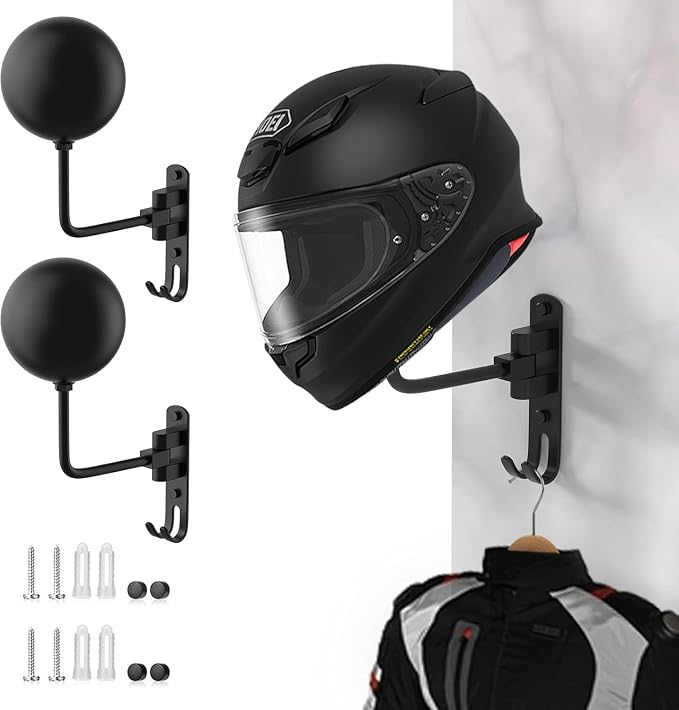 aiGear Motorcycle Helmet Holder, 180°Rotatable Motorcycle Helmet Rack - Image 8