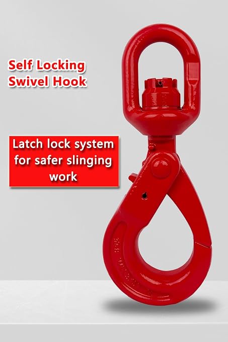 Swivel Self-Locking Hook 11684 lbs Heavy Duty Swivel Lifting Hook Swivel - Image 2