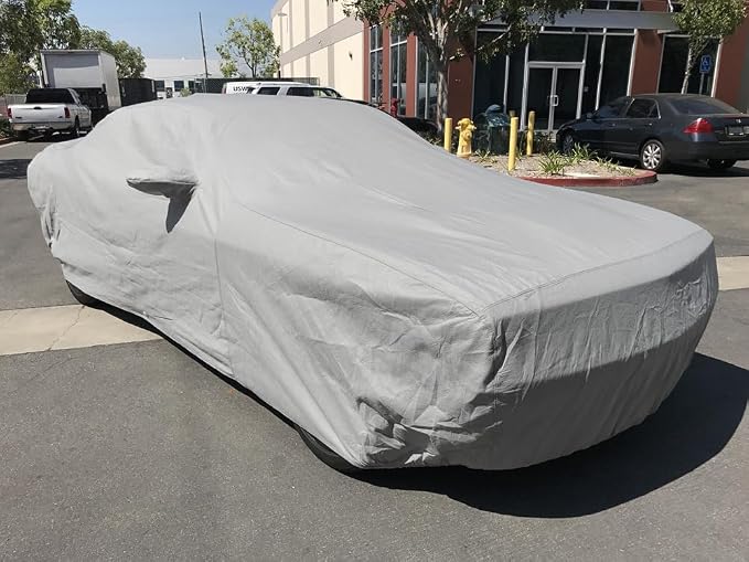 CarsCover Custom Fits for Dodge Challenger Car Cover 5 Layer Ultrashield Gray - Image 3