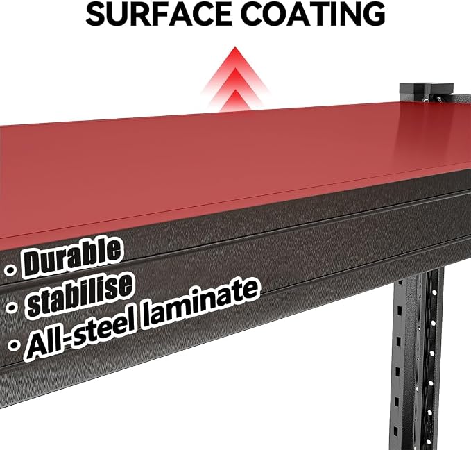 4200LBS Metal Garage Shelving, Strong Load Bearing Heavy Duty Shelves, - Image 4