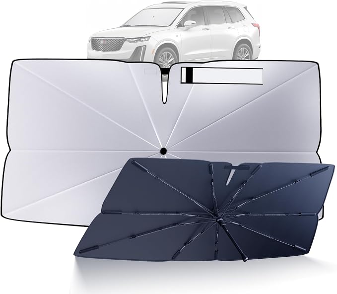 Windshield Sun Shade Umbrella for 2020-2025 Cadillac XT6 Accessories: Custom by HIMUMOY