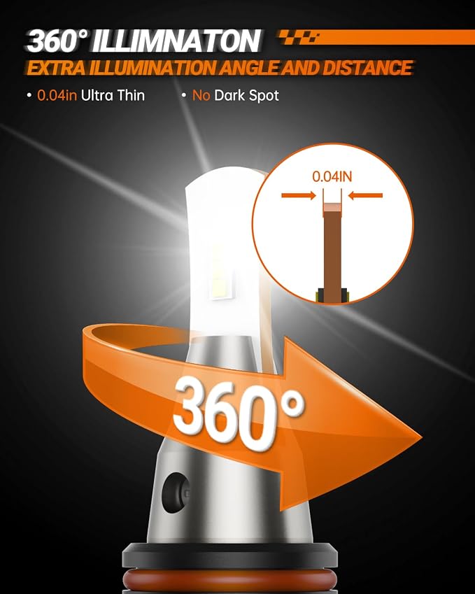 SEALIGHT 9004 Bulbs 36000LM Brighter, L2 9004 HB1 Dual Lights - Image 3