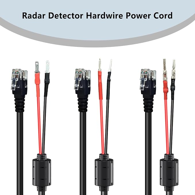 13.8" Radar Detector Hardwire Power Cord, Mirror Wire Plug Kit, - Image 3