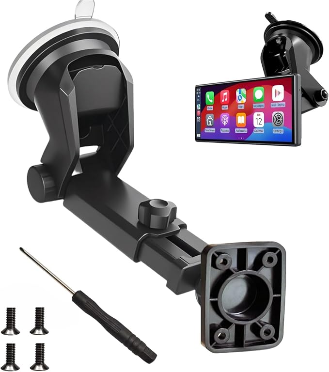 Carplay Mount with Scrwes Flexible Suction Cup Bracket - Image 7