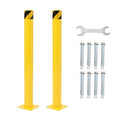 Safety Bollard 2 Packs, 42 Inch Height Steel Post, 4.5 Inch Diameter Parking by OUTGOODS