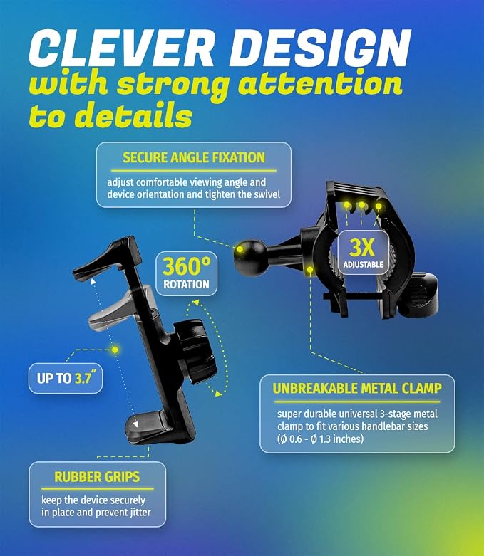 Metal Bike & Motorcycle Phone Mount - Image 5