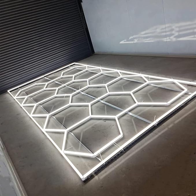 Car Detailing Led Garage Light, 15 Hexagonal Grid Systems Led Shop Lights - Image 9