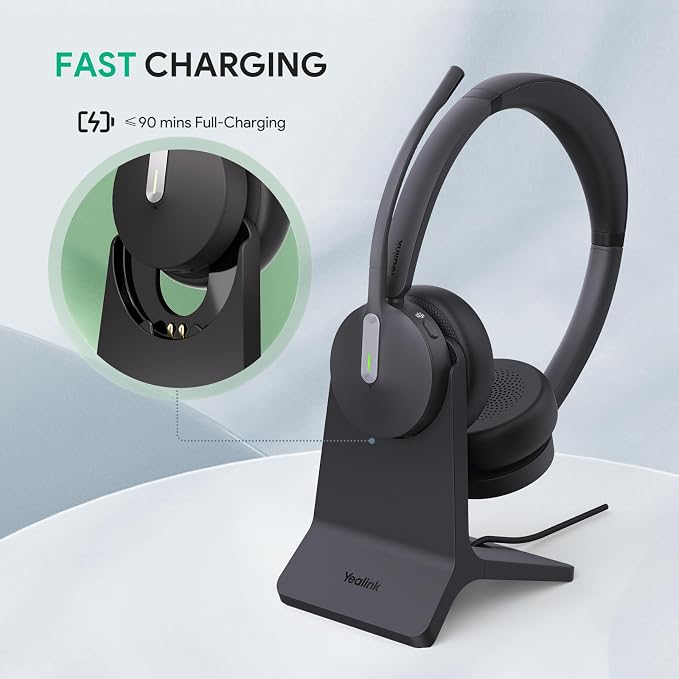 Yealink BH70 with Stand, Wireless Bluetooth Headset with Microphone - Image 2