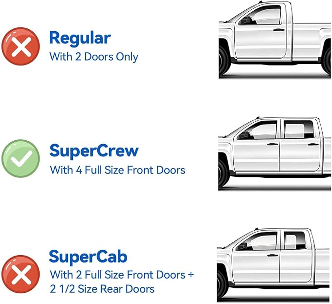 Window Visors Rain Guards for 2009-2014 Ford F150 SuperCrew Cab, Out-Channel - Image 3