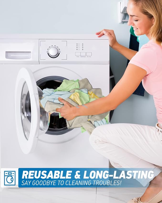 Microfiber Cleaning Cloth Grey-24Pcs 2100 Series Ultra Soft Highly Absorbent - Image 5