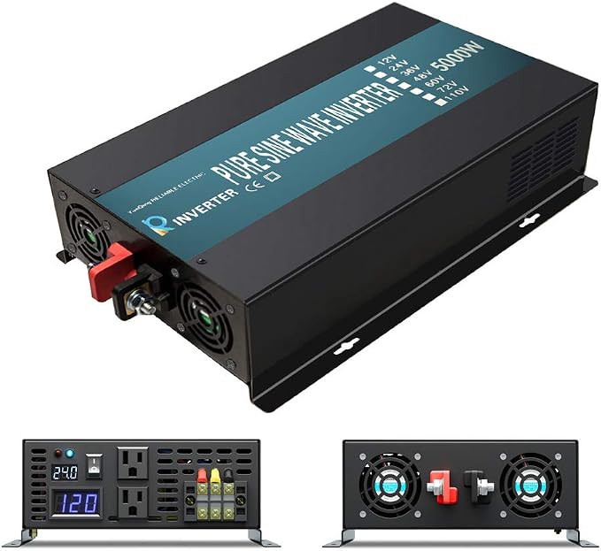 WZRELB 5000W 24V High Efficiency Solar Power Off Grid DC Voltage Converter Pure - Image 2
