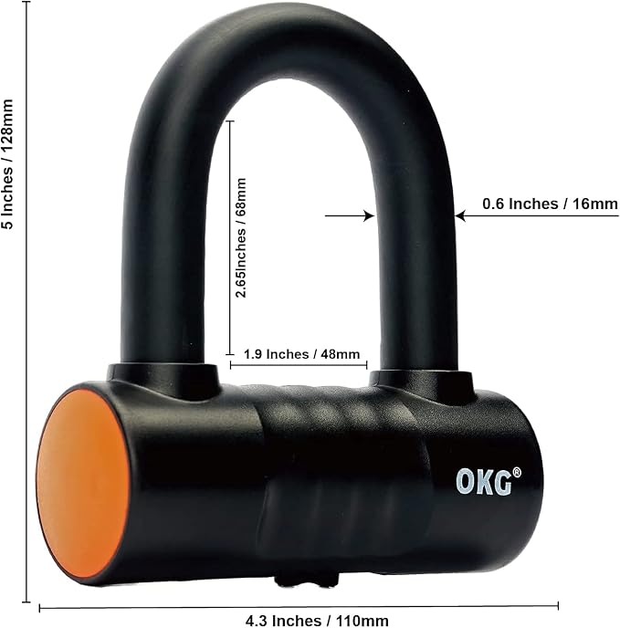 OKG Ultra Security Motorcycle Chain Lock, 4 Keys, 5 ft x 1/2in Thick Motorcycle - Image 5