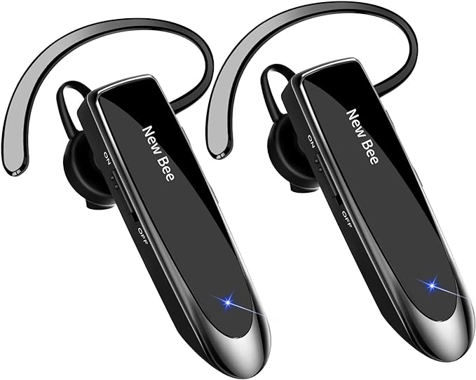 Bluetooth Earpiece Wireless Handsfree Headset V5.0 24 Hrs Driving by NewBee
