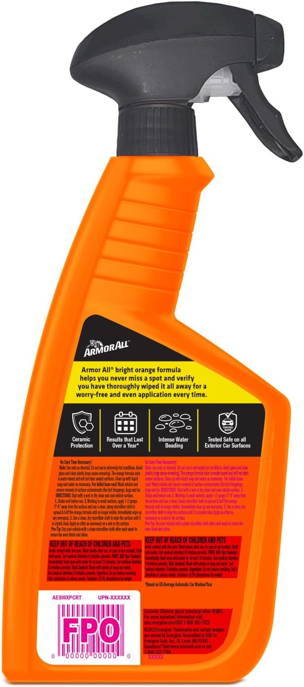 Armor All Extreme Shield Protect & Shine Ceramic Wax, Color Changing Spray Car - Image 8