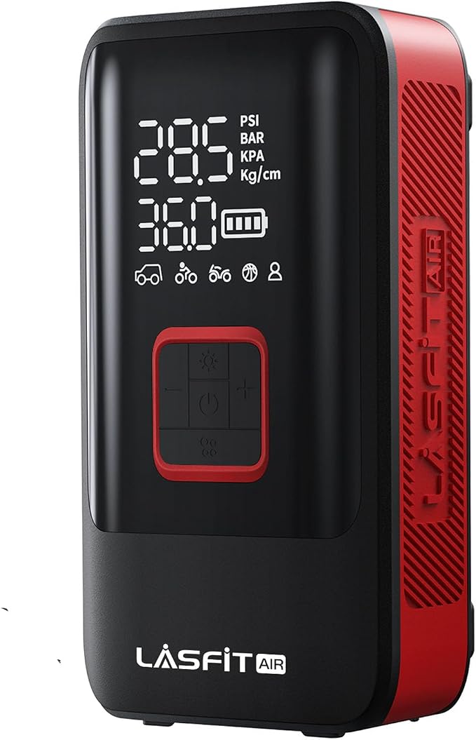 LASFIT TK1 Tire Inflator Portable Air Compressor 150PSI Tire Inflator 12000mAH by LASFITAIR