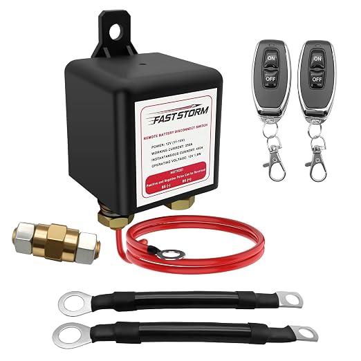 Side Post Remote Battery Disconnect Switch 12V, 250A Negative Battery Cut Off by FASTSTORM