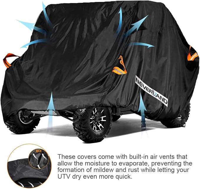 NEVERLAND UTV Cover Heavy Duty Ranger Cover Waterproof 4-6 Seater Side by Side - Image 5
