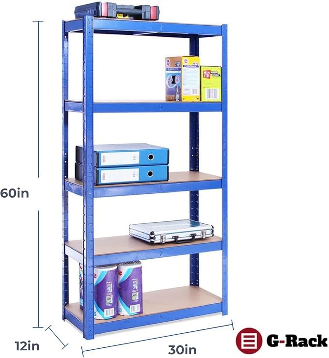 G-Rack | 5 Tier Garage Shelving Units | Metal Shelving Storage | Heavy-Duty - Image 3
