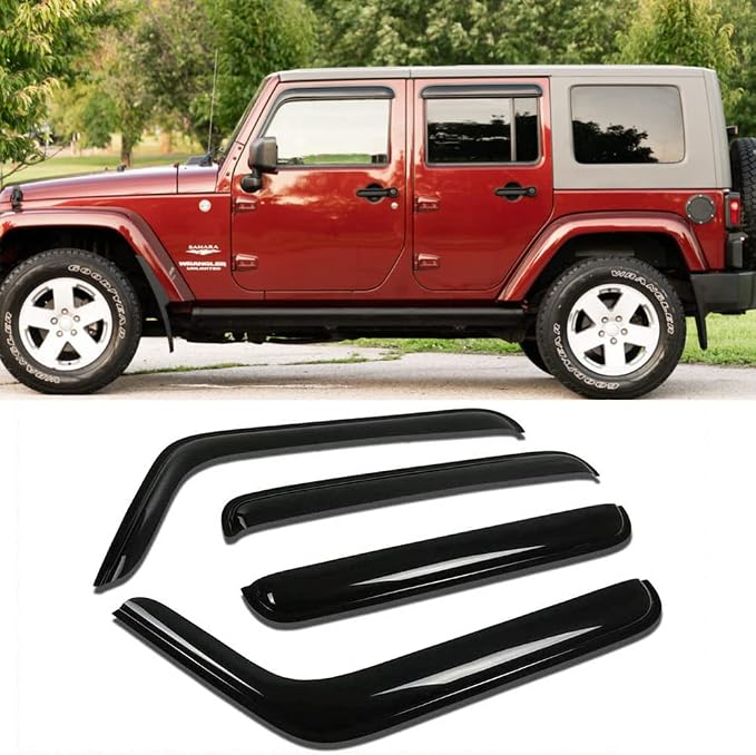 Side Window Visor Vent Deflector Rain Guard by Deebior