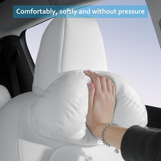 Car Headrest Pillow for Driving, Softness Ergonomic Design Universal Travel - Image 5
