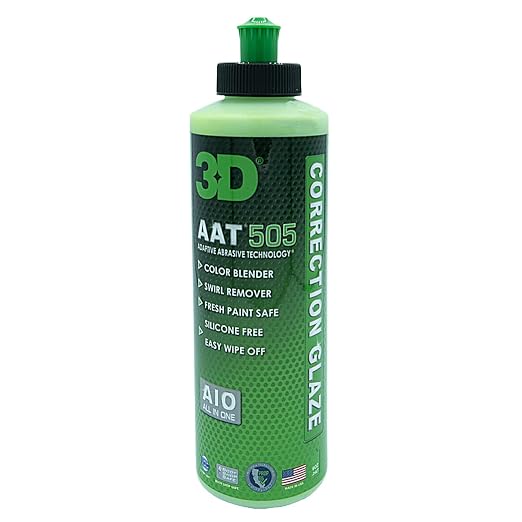 3D AAT 505 Correction Glaze - 8oz - Body Shop Swirl Remover by 3DCarCare