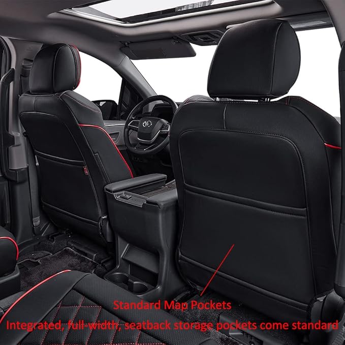 EKR Sienna Seat Covers for 2021-2025 Toyota Sienna LE, 8 Seats, 2nd Row 4/2/4 - Image 4