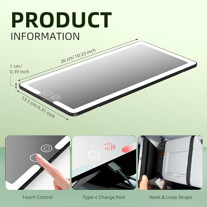 2 Pcs Car Sun Visor Vanity Mirror, Dimmable Rear View Visor Makeup Mirror - Image 2
