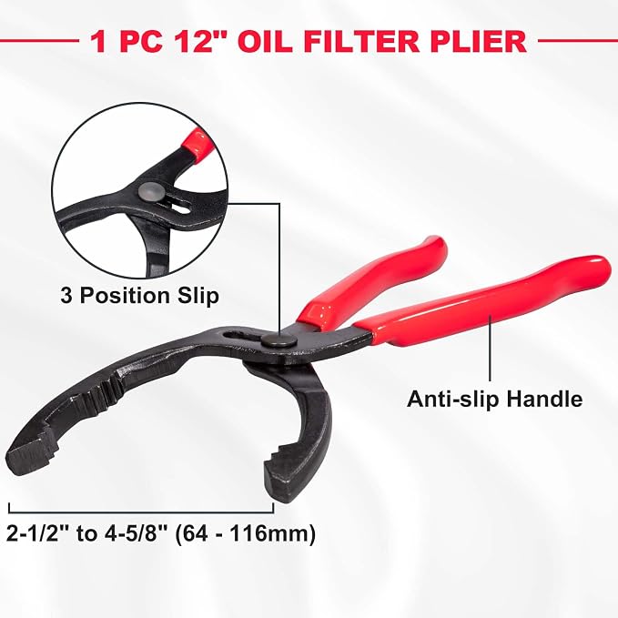 Spurtar Swivel Oil Filter Wrench Set of 5 Adjustable Wrench 2-3/4" to 5-1/4" - Image 8