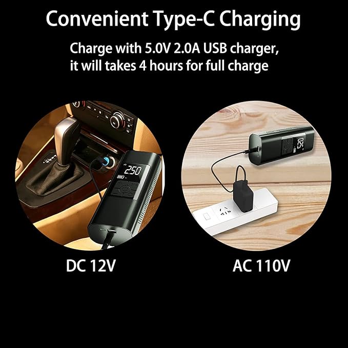 Tire Inflator Portable Air Compressor: Cordless Air Pump - Image 4