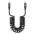 AGVEE 5ft Coiled Short USB-C to USB-C Charging Cable 60W PD Fast Charger Cord by AGVEE
