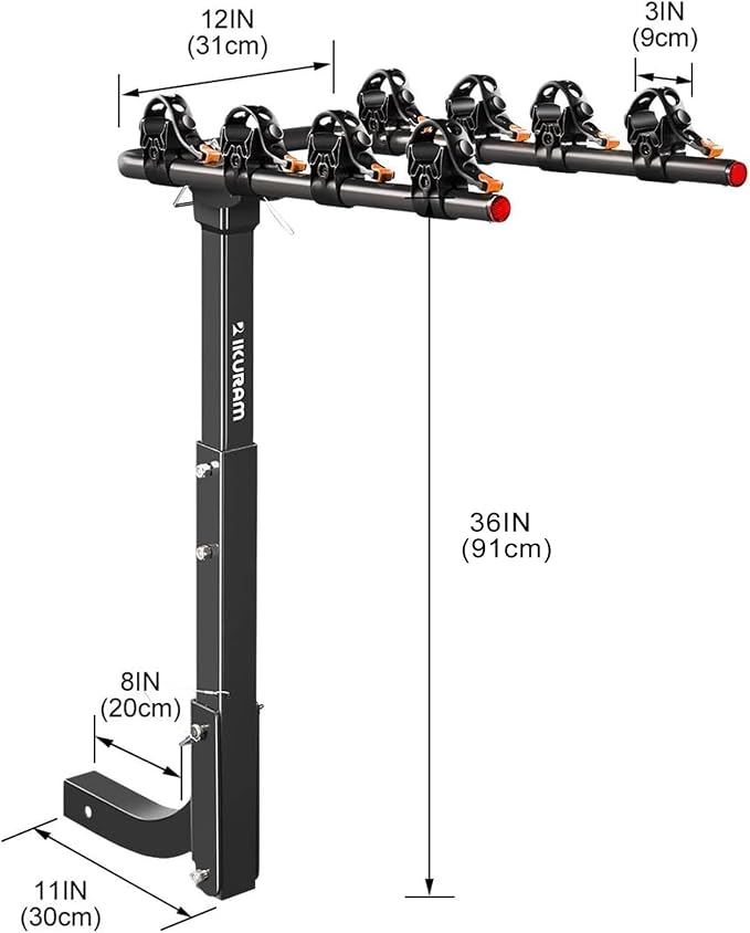 4 Bike Rack Bicycle Carrier Racks Hitch Mount Double Foldable Rack - Image 2
