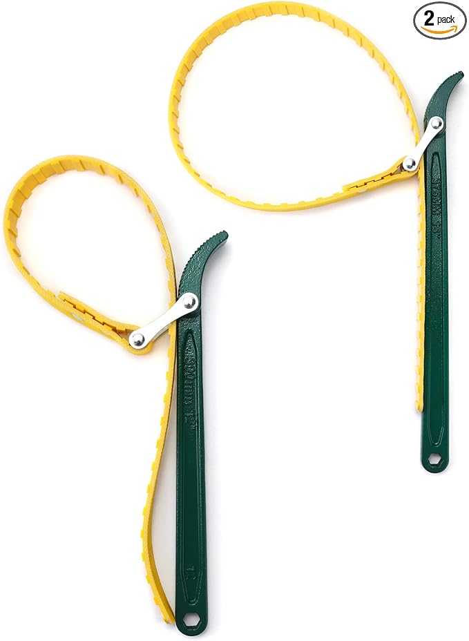 QWORK 15" + 12" Belt Strap Wrench, by QWORK