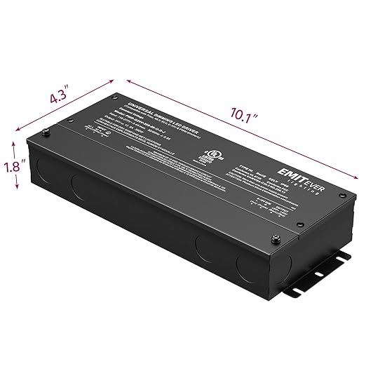 EMITEVER Dimmable Led Driver, 300W AC 110V-277V to DC 24V Transformer, 5-in-1 - Image 3