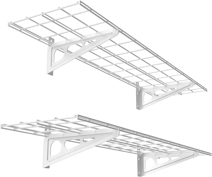 FLEXIMOUNTS 2-Pack 1x4ft 12-inch-by-48-inch Wall Shelf Garage Storage Rack Wall by FLEXIMOUNTS