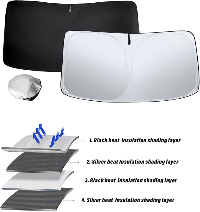 Sze Windshield Sunshade for 2021-2022 2023 2024 2025 Ford Mustang Mach-E - Image 3