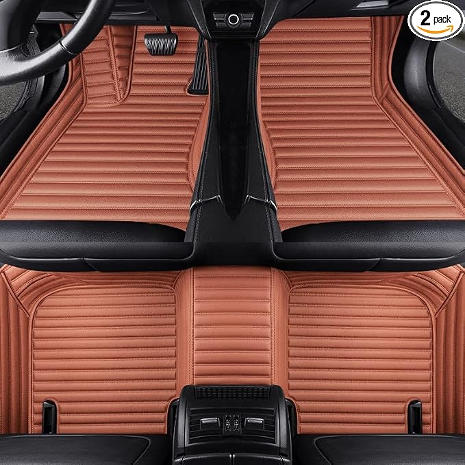 Custom All-Weather Protection Luxury Leather Floor Mats by JTXWANG
