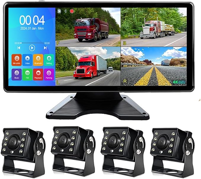 4K RV Backup Camera, 10.36" Touch Screen Monitor by PANASEN