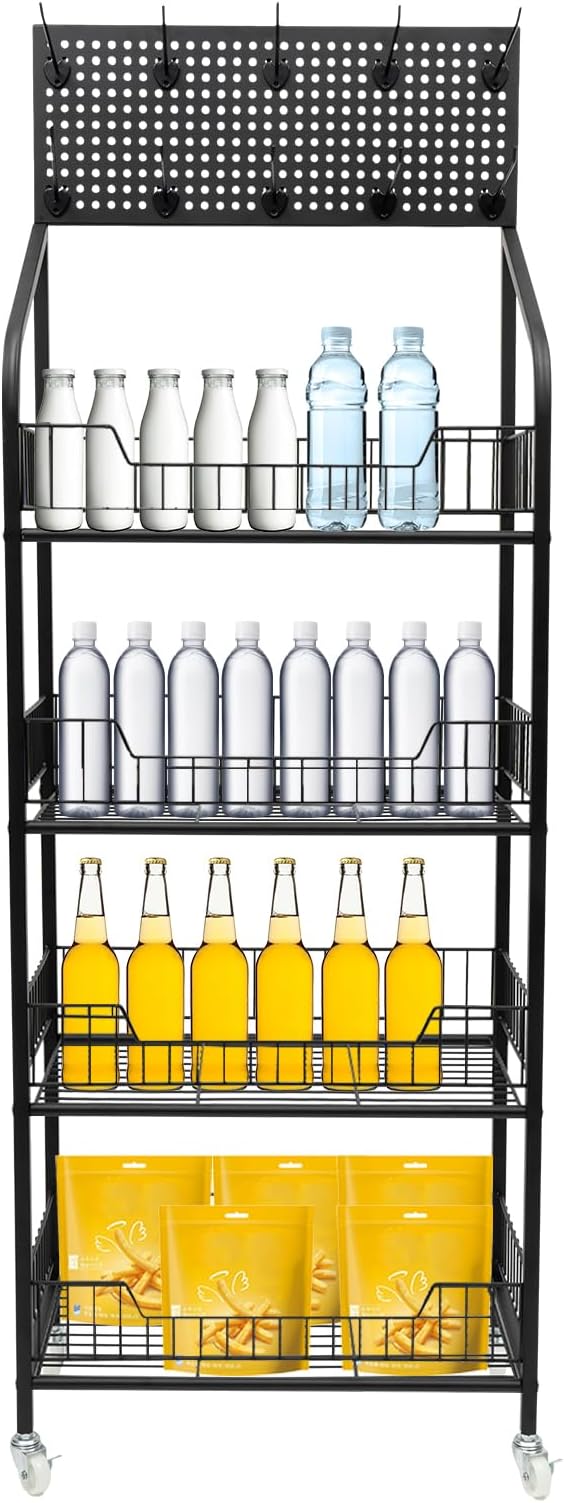 Retail Display Rack 4-Tier Market Merchandise Display Shelf by Unknown