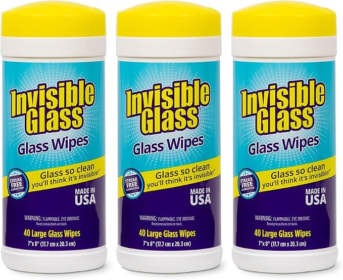 Invisible Glass 90160-3PK Glass Cleaning Wipes Perfect by InvisibleGlass