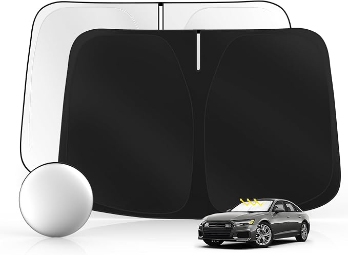 Windshield Sun Shade for Audi A6 2019-2025 Foldable Sunshade Custom Fit Front by SULAGIWINDSHIELDSUNSHADE