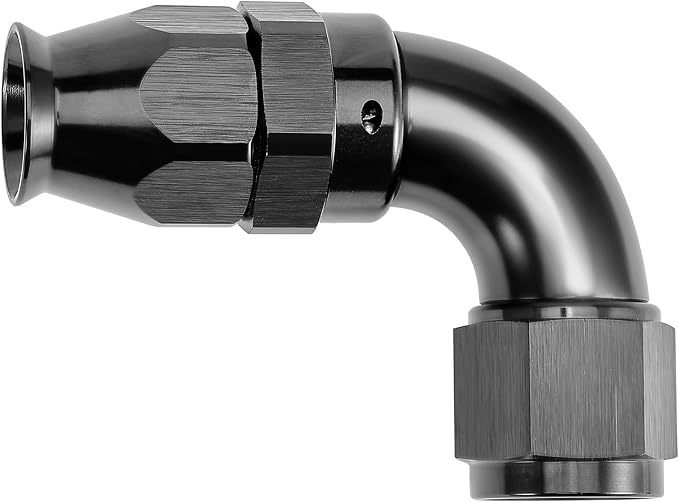 EVIL ENERGY 12AN 90 Degree PTFE One Piece Full Flow End Hose Fitting Aluminum by EVILENERGY