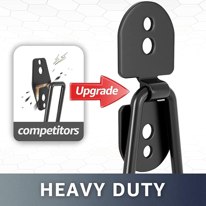 Garage Hooks, Large 2-Pack Shed Storage Hanger 11.8" Long Heavy Duty Wall Mount - Image 3