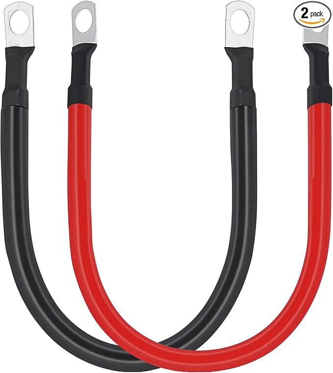 2 AWG Battery Cable 2AWG Gauge Pure Copper Battery Inverter Cables by AABIGAIL