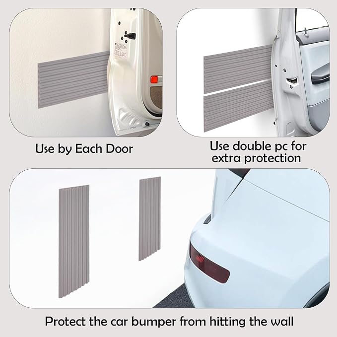 RUBBER BOND Garage Wall Protectors - 4in x 10ft Strong Self-Adhesive Rubber - Image 5